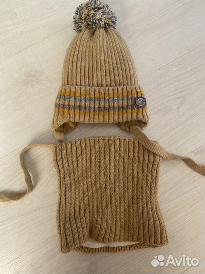 Новая шапка с шарфом