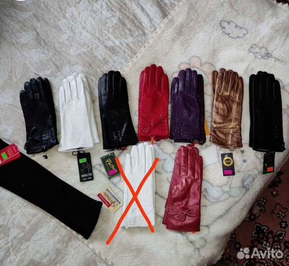 Перчатки женские кожаные новые