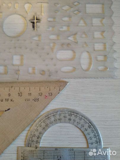 Линейка офицерск,транспортир,угольник