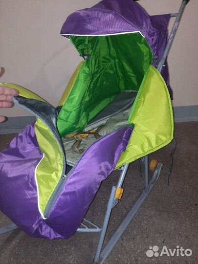 Детские санки коляска бу