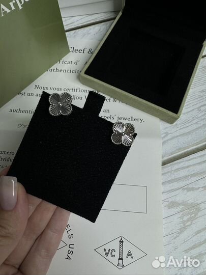 Серьги van cleef