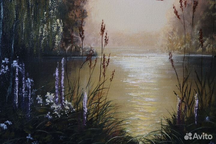 Картина Маслом Пейзаж Пруд