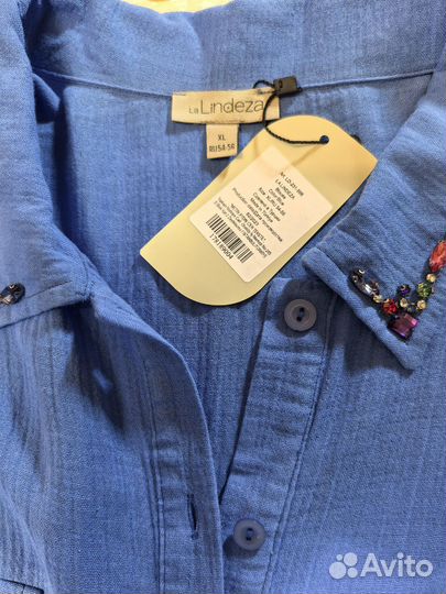 Рубашка женская с кристаллами большой размер