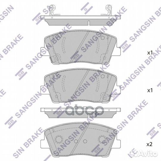 Колодки передние KIA stinger 2017- SP1882 SP188