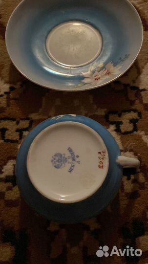 Антиквариат посуда чайная пара