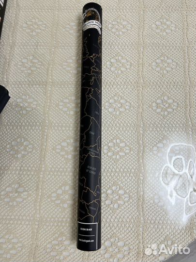 Скретч карта мира (новая в тубусе)