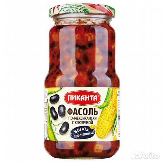 Фасоль Пиканта по-мексикански с кукурузой 530г