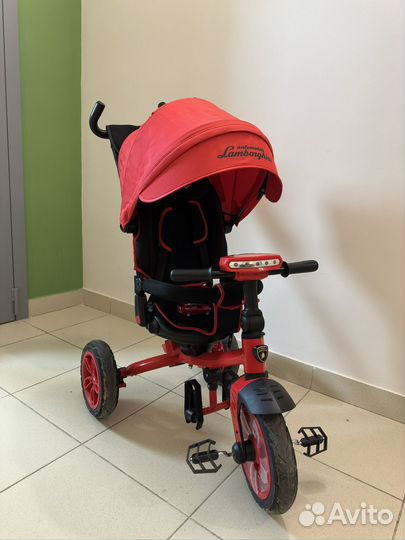 Трехколесный велосипед-коляска lamborghini