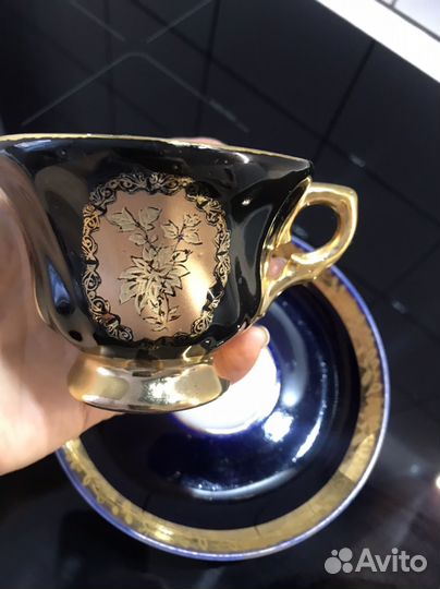 Чашка с блюдцем фарфор