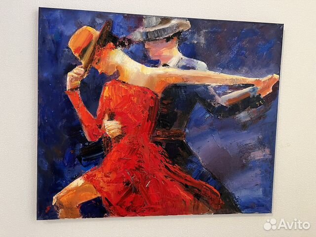 Картина маслом на холсте «танцы» 50/60