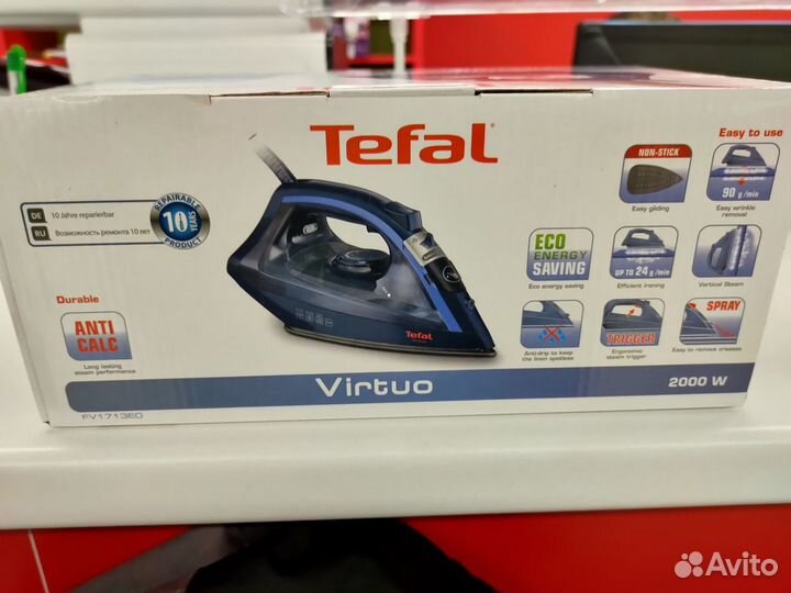 Новый паровой утюг Tefal Virtuo13 запечатан