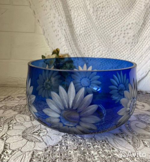 Ваза хрустальная нарезка