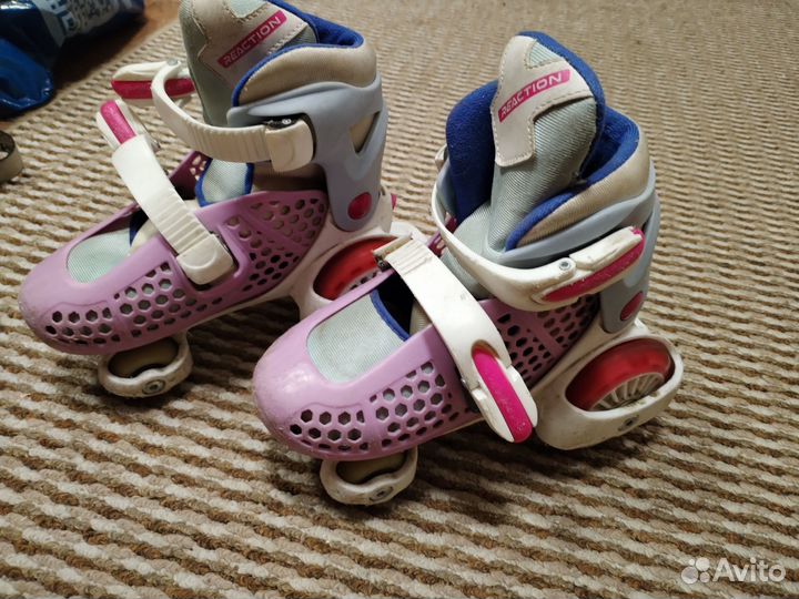 Роликовые коньки детские четырехколесные