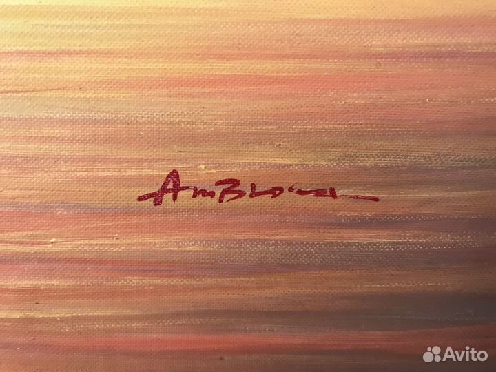 Картина маслом парусник