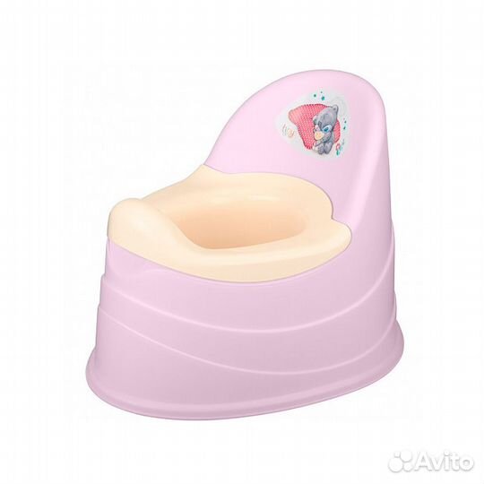 Горшок детский с аппликацией розовый 1/4