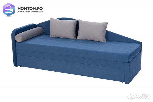 Диван еврософа Верди левый синий