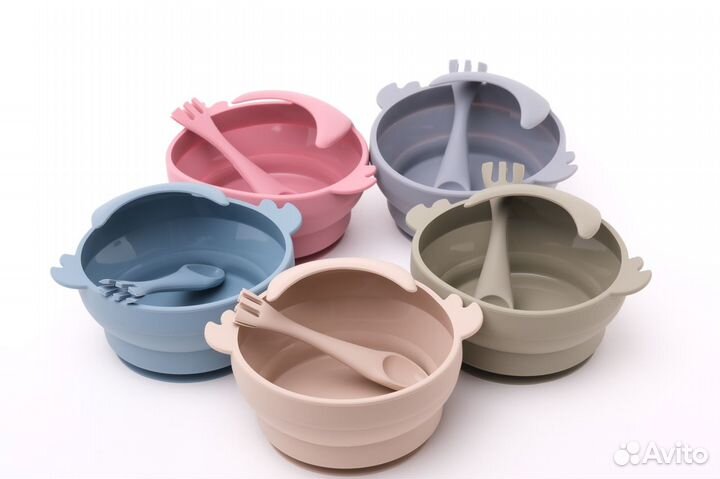 Силиконовая посуда. Тарелочка складная