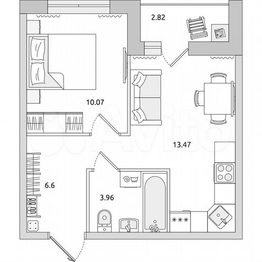 1-к. квартира, 36,9 м², 16/17 эт.