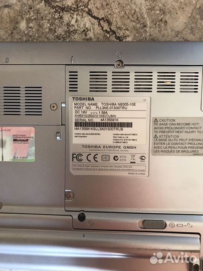 Нетбук toshiba