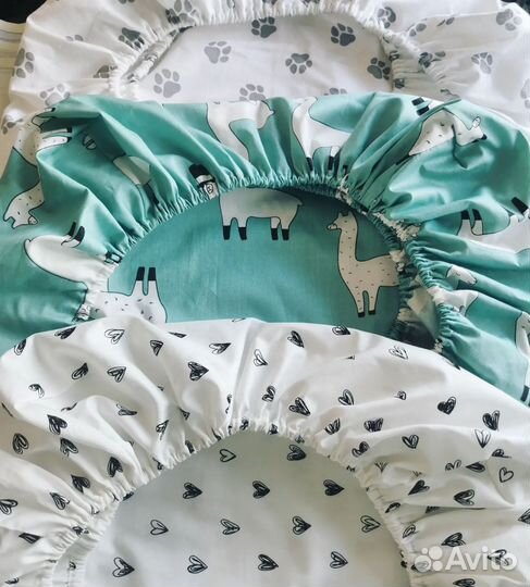 Простынь на резинке хлопок турецкий поплин, сатин