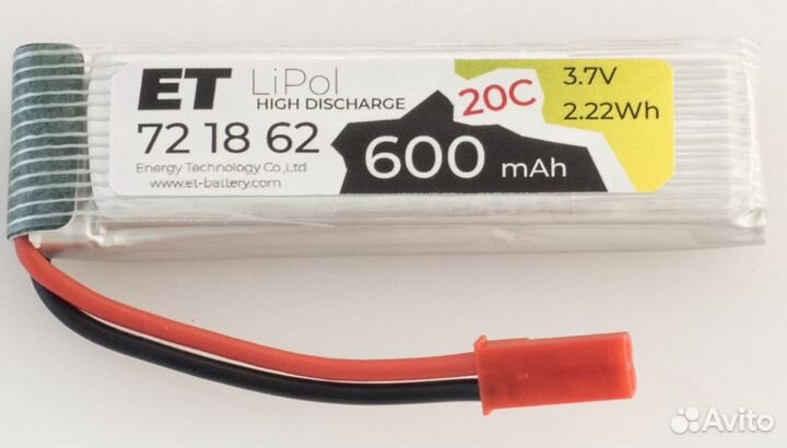 Аккумулятор ET LP721862-20CJ 3.7В, 600мАч, Li-Pol
