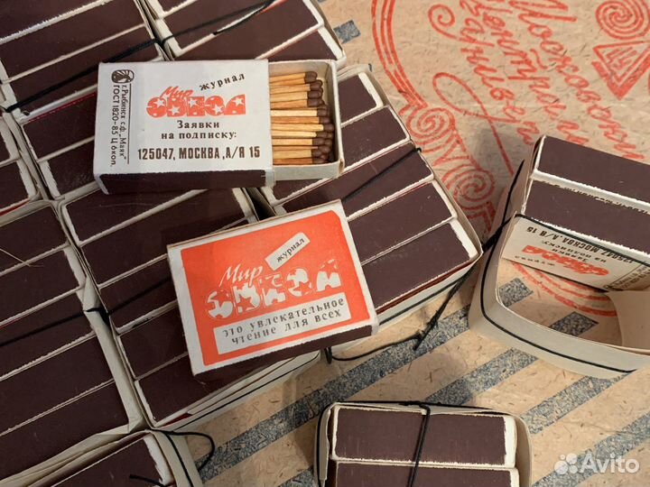 Спички СССР 1985 реклама журнала Мир звезд