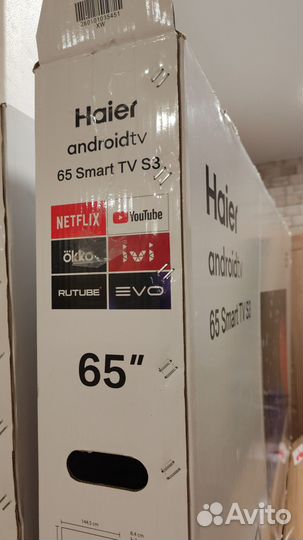 Haier 65 SMART TV S3 4K 165 сантиметров