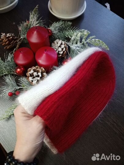 Вязаные шапки из пуха норки