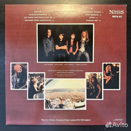 Metallica–Master Of Puppets (Европа)