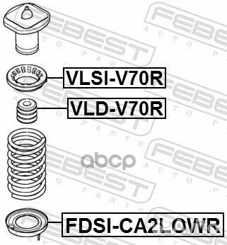 Проставка задней пружины нижняя fdsica2lowr Febest