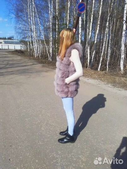 Меховая жилетка трансформер