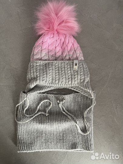 Шапка зимняя для девочки 44-46