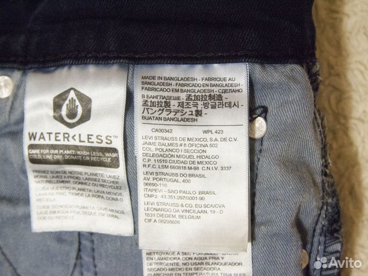 Джинсы Levis 512 W30 L32 Оригинал