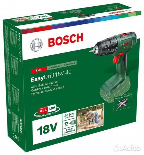 Дрель-шуруповерт аккумуляторная Bosch Easydrill 18