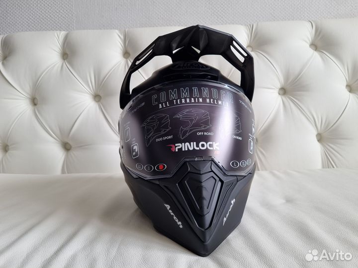 Новый Шлем Airoh Commander V23 Black Matt