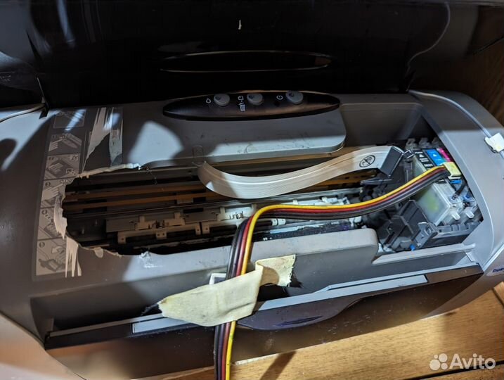 Струйный принтер Epson C87 с установленной снпч