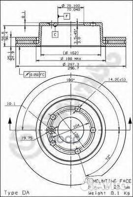 09.6839.11 Диск тормозной land rover range rove