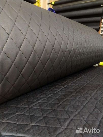 Стёганая экокожа для утеплителя радиатора