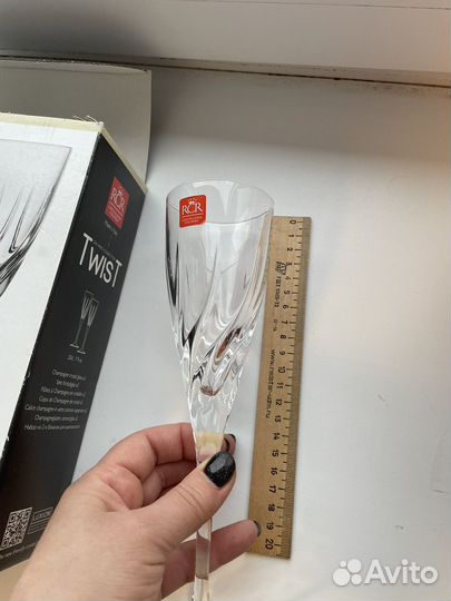 Фужер бокал для шампанского полухрусталь.Италия