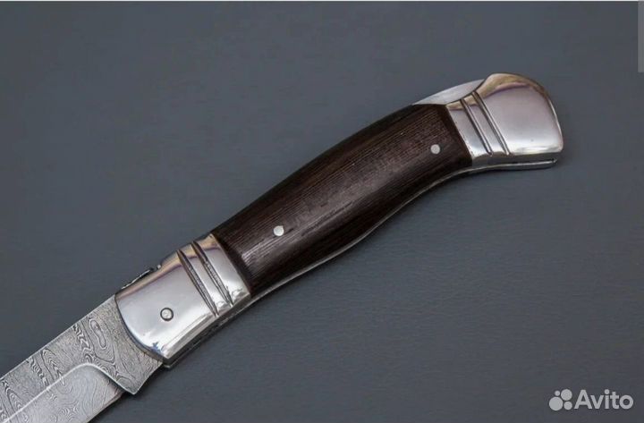 Складной нож Каюр с клинком из дамасской стали