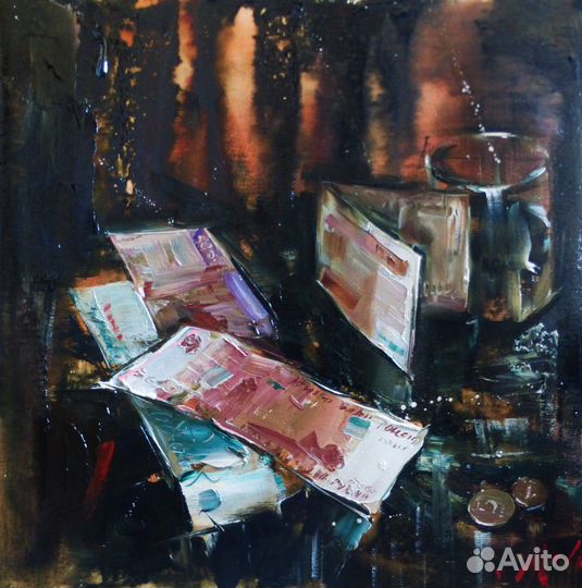 Рубли. Картина маслом на холсте
