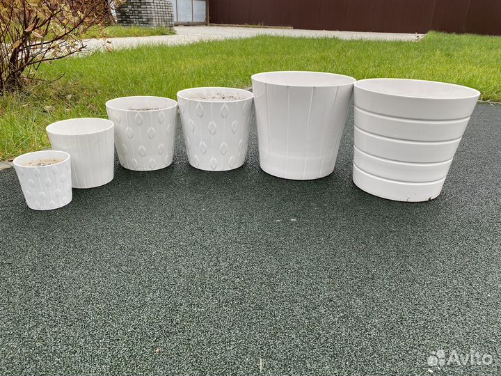 Кашпо керамика IKEA (сет из 7 шт)