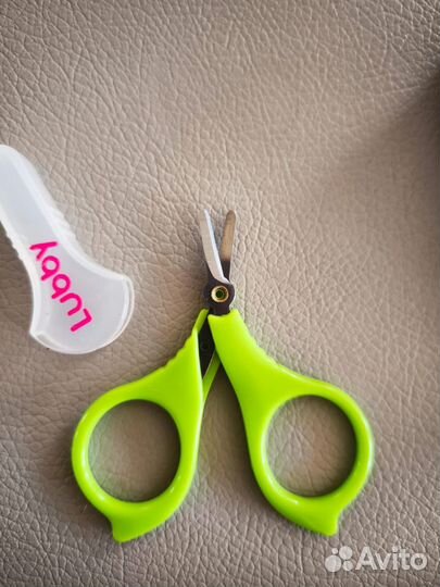 Расческа детская натуральная щетина,ножницы Lubby