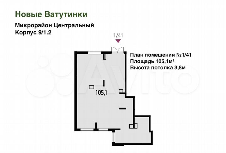 Помещение под алкомаркет, 105м², Новые Ватутинки