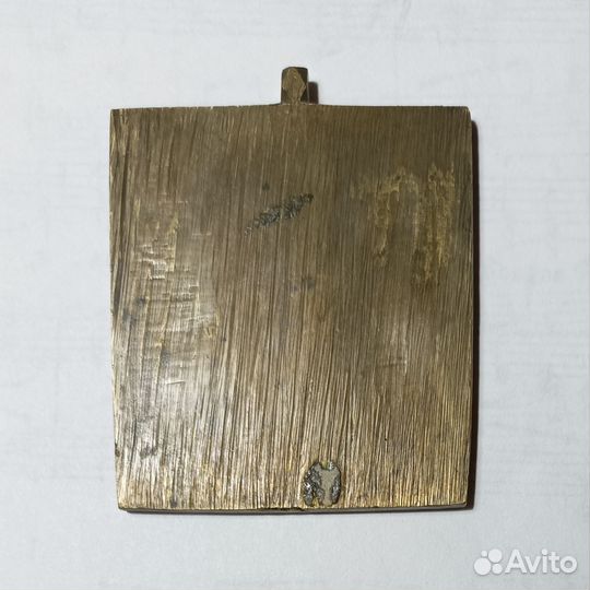 Медная икона, образок Николай Чудотворец, 19 век