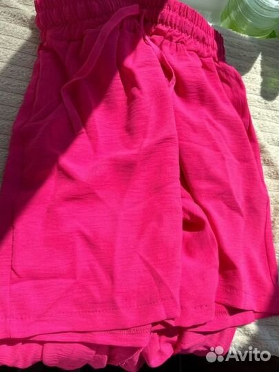 Костюм двойка с шортами летний под льняной