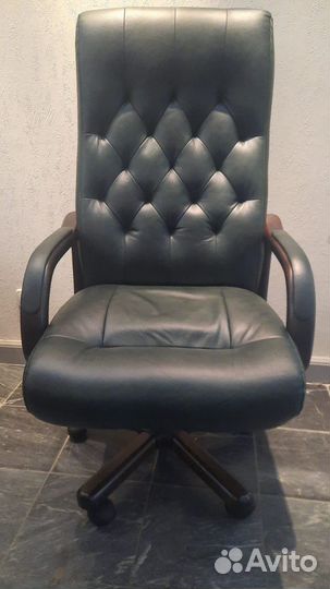 Кресло компьютерное офисное Оксфорд кожа натурал