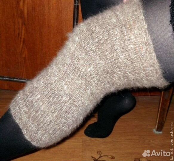 Наколенники собачья шерсть ручная вязка