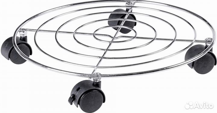 Подставка под цветы на колёсиках металлическая