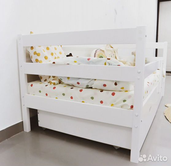 Кроватка детская берёза выдвижная Софа Выкатная